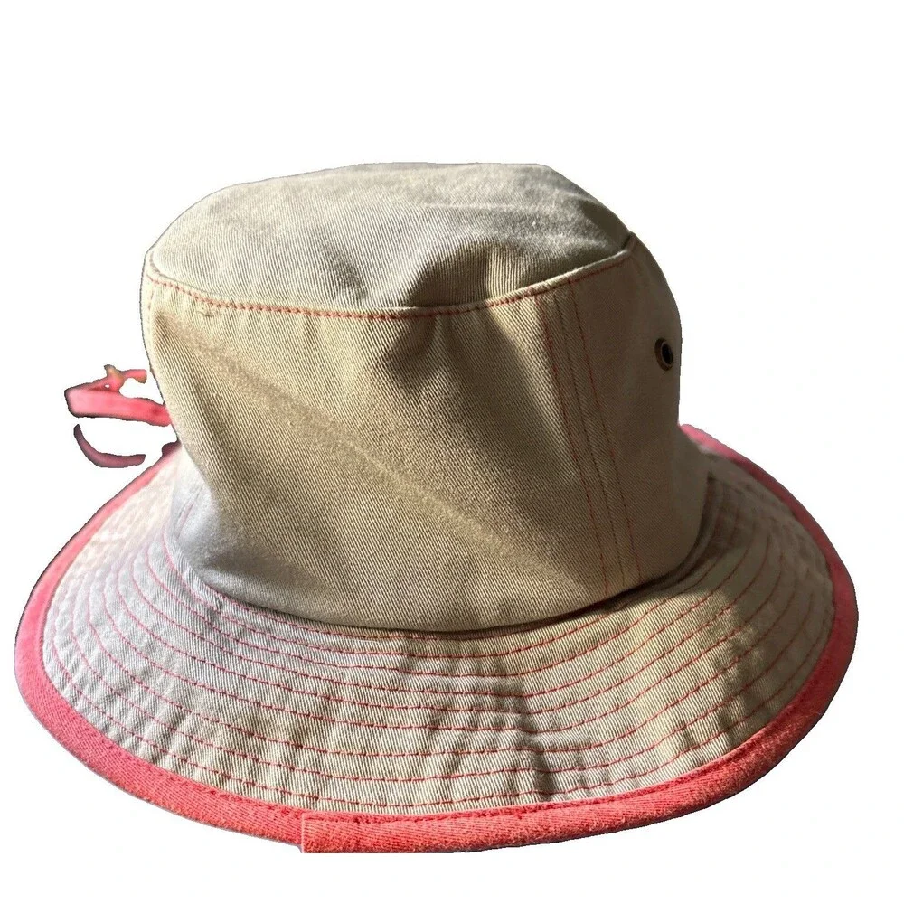 Brookfield Zoo Child's Gray/Red Bucket Hat Adjustable Strap